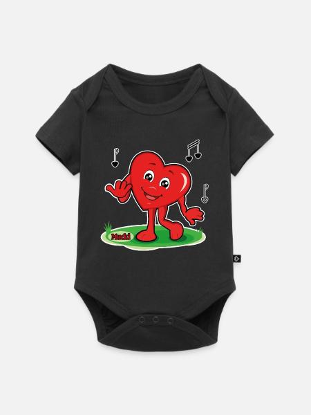 Mucki Trällert - Baby Premium Kurzarmbody - Schwarz