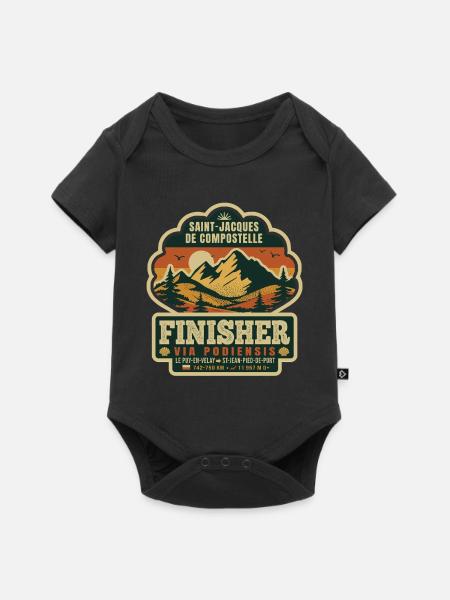 Finisher Via Podiensis Compostela - Baby Premium Kurzarmbody - Schwarz