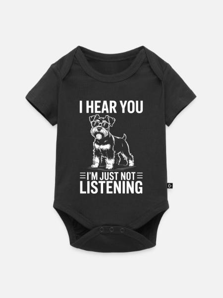 Schnauzer Sprüche Lustiges Schnauzer Geschenk - Baby Premium Kurzarmbody - Schwarz