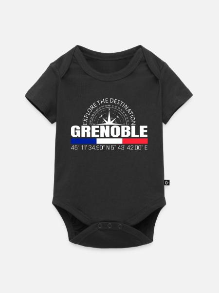 Grenoble - Baby Premium Kurzarmbody - Schwarz
