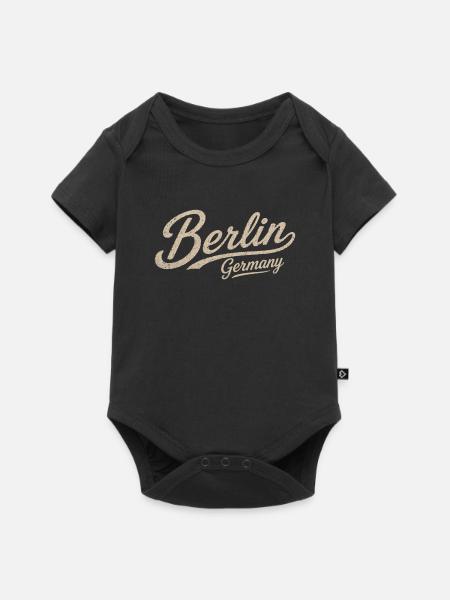 Berlin - Germany - Berliner Bär - Baby Premium Kurzarmbody - Schwarz