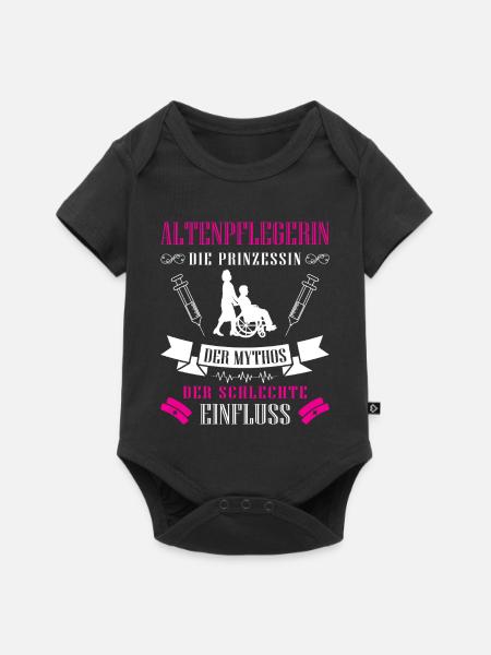 Altenpfleger Geschenk Altenpflege Pflegefachkraft - Baby Premium Kurzarmbody - Schwarz