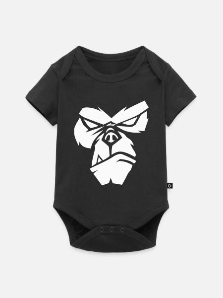 Wütender Affe - Baby Premium Kurzarmbody - Schwarz