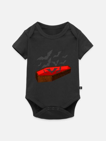 särge, fledermäuse - Baby Premium Kurzarmbody - Schwarz