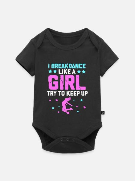 Breakdance - Baby Premium Kurzarmbody - Schwarz