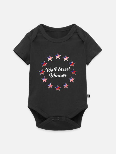America Wall Street - Baby Premium Kurzarmbody - Schwarz
