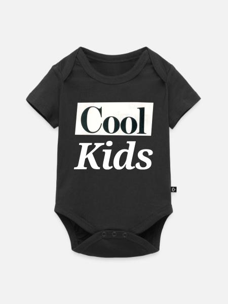 coole Kinder - Baby Premium Kurzarmbody - Schwarz