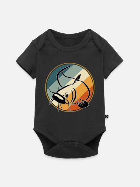 Wels Angeln - Baby Premium Kurzarmbody - Schwarz