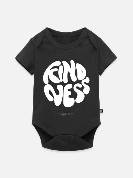 KINDNESS Kreis Design - Baby Premium Kurzarmbody - Schwarz