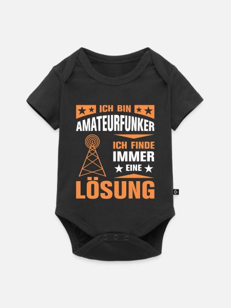 Amateurfunk Geschenke für Funker Funkamateur - Baby Premium Kurzarmbody - Schwarz
