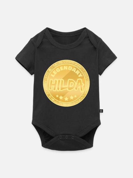 Geschenkidee Hilda - Baby Premium Kurzarmbody - Schwarz