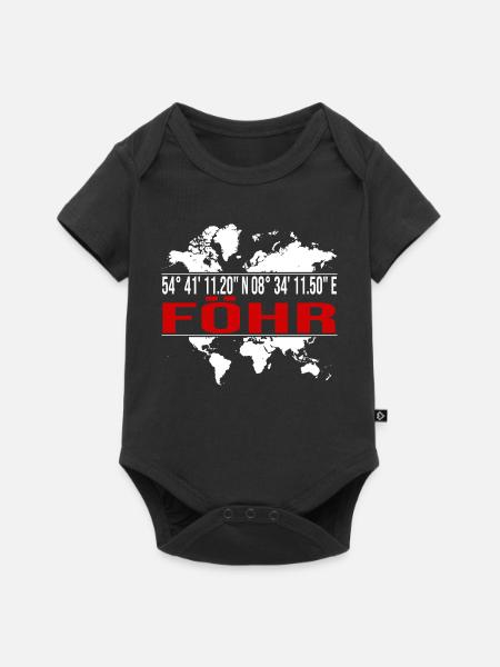 Föhr - Baby Premium Kurzarmbody - Schwarz