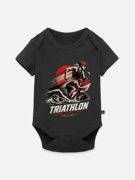Triathlon - Baby Premium Kurzarmbody - Schwarz