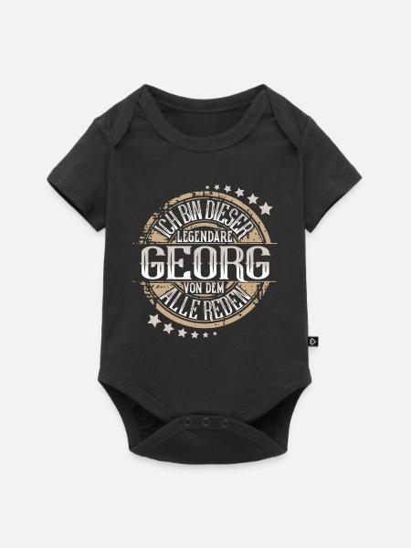 Georg - Baby Premium Kurzarmbody - Schwarz