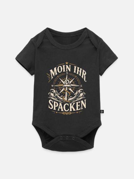 Moin ihr Spacken Bootsfahrer - Baby Premium Kurzarmbody - Schwarz