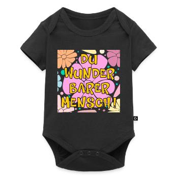Du wunderbarer Mensch - Baby Premium Kurzarmbody - Schwarz - Vorne