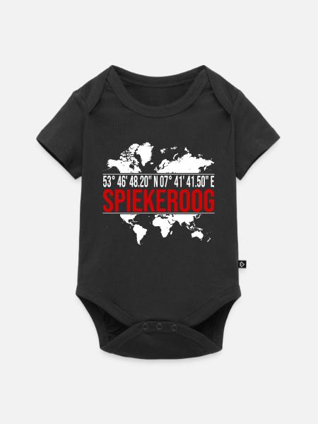 Spiekeroog - Baby Premium Kurzarmbody - Schwarz