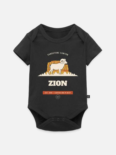 Zion-Nationalpark Dickhorn-Widder - Baby Premium Kurzarmbody - Schwarz