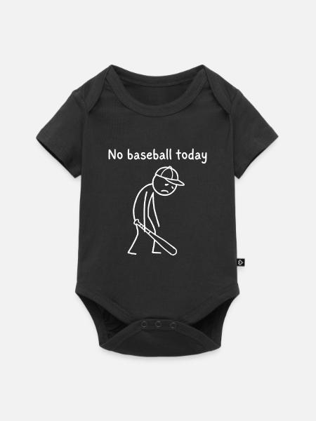 Kein Baseball Heute - Baby Premium Kurzarmbody - Schwarz