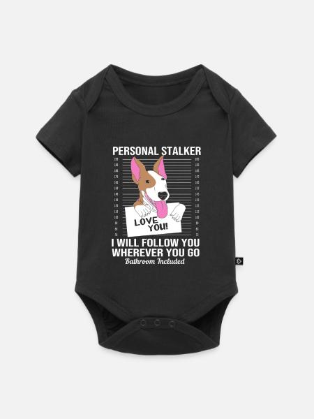 Bullterrier - Baby Premium Kurzarmbody - Schwarz