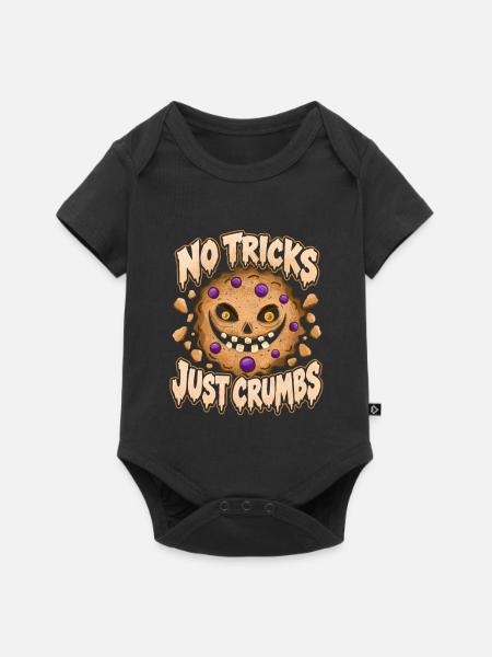 Halloween-Keks – Keine Tricks, nur Krümel - Baby Premium Kurzarmbody - Schwarz