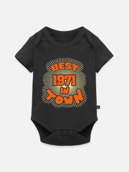 in 1971 - Baby Premium Kurzarmbody - Schwarz