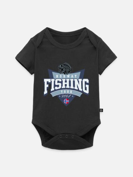 Norwegen Angeltour 2027 - Baby Premium Kurzarmbody - Schwarz