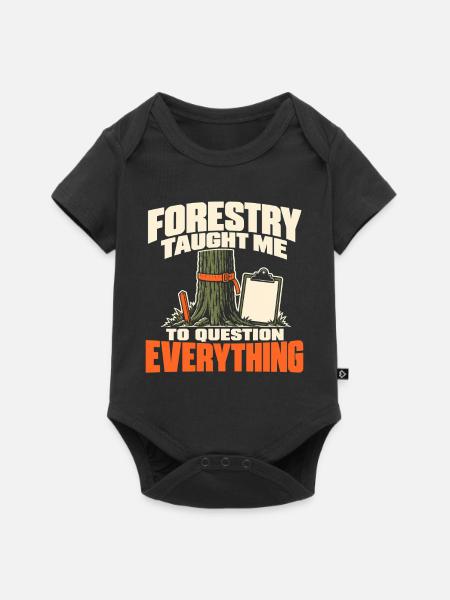 Forstwirtschaft Förster Forstmanagement - Baby Premium Kurzarmbody - Schwarz
