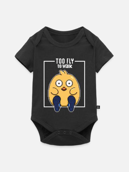 Zu fliegen, um zu laufen - Baby Premium Kurzarmbody - Schwarz