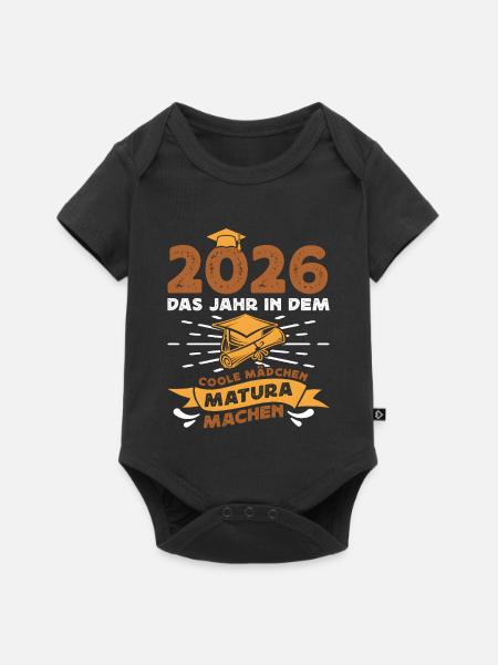 Coole Mädchen Matura Geschenk - Baby Premium Kurzarmbody - Schwarz