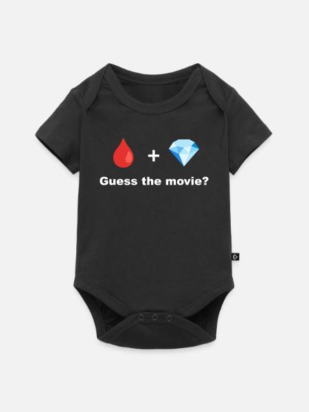 Bluttropfen und Diamant - Baby Premium Kurzarmbody - Schwarz