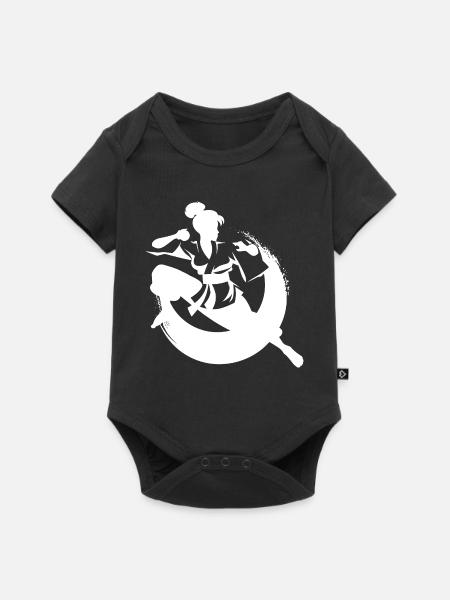 Karateka Mädchen - Baby Premium Kurzarmbody - Schwarz