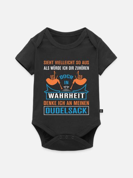 Dudelsackspieler Dudelsack Männer Geschenk - Baby Premium Kurzarmbody - Schwarz