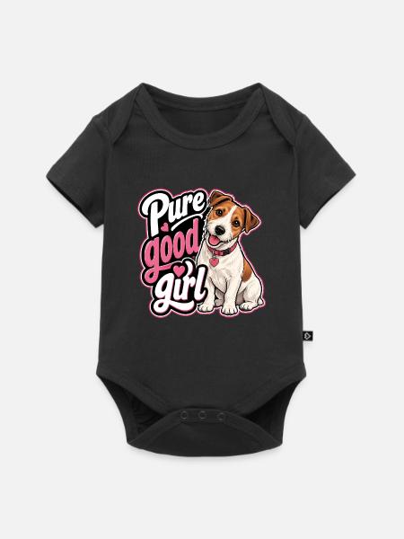Jack Russell Terrier - Baby Premium Kurzarmbody - Schwarz