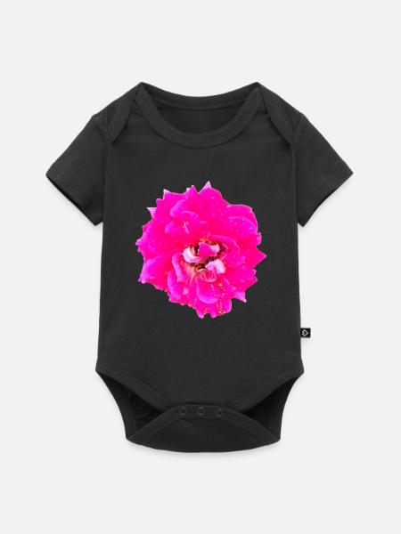 Pop Art Rose - Baby Premium Kurzarmbody - Schwarz