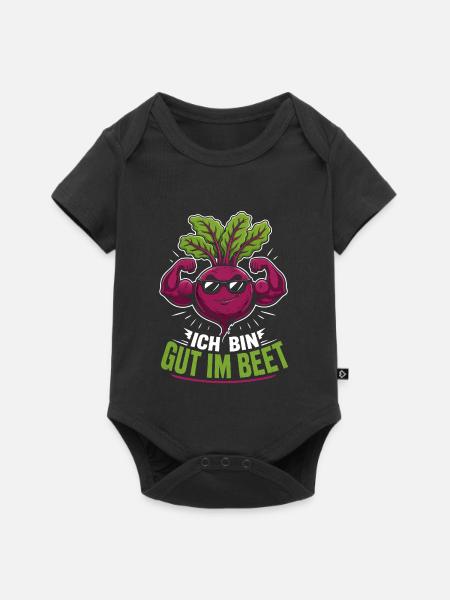 Ich bin gut im Beet Gärtner - Baby Premium Kurzarmbody - Schwarz