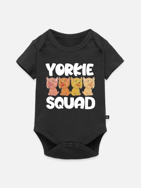 Yorkshire Terrier - Baby Premium Kurzarmbody - Schwarz