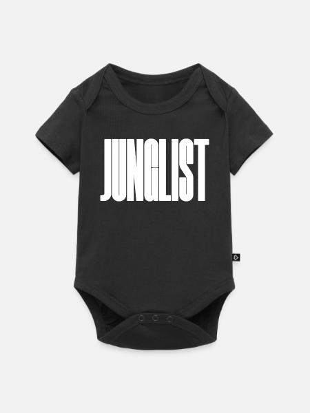 Junglist fettes Logo - Baby Premium Kurzarmbody - Schwarz