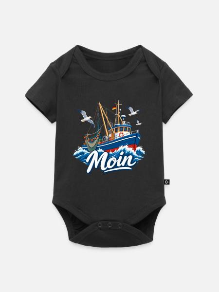 Fischkutter Nordsee Moin  Kutter - Baby Premium Kurzarmbody - Schwarz