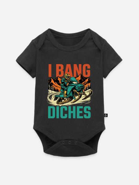 Ditch Banging Schlittenfahrer – Schneemobil Schneemobilfahren - Baby Premium Kurzarmbody - Schwarz