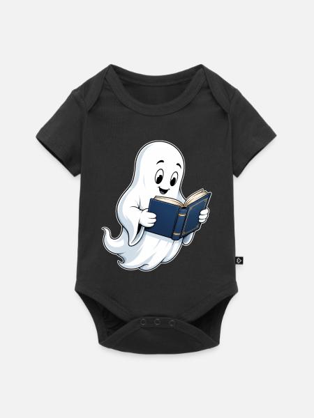 Lesender Geist – Bücherwurm - Baby Premium Kurzarmbody - Schwarz
