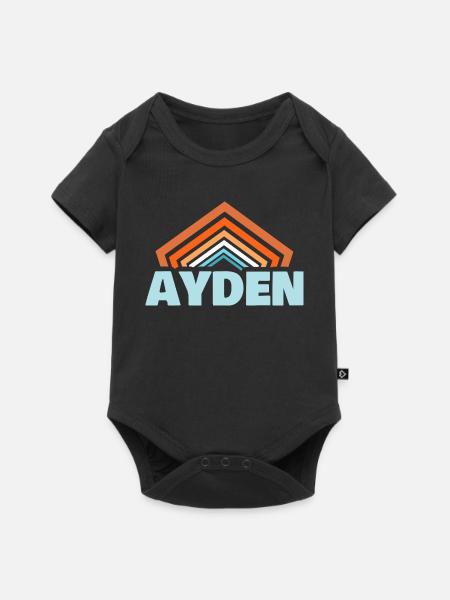 Ayden - Baby Premium Kurzarmbody - Schwarz