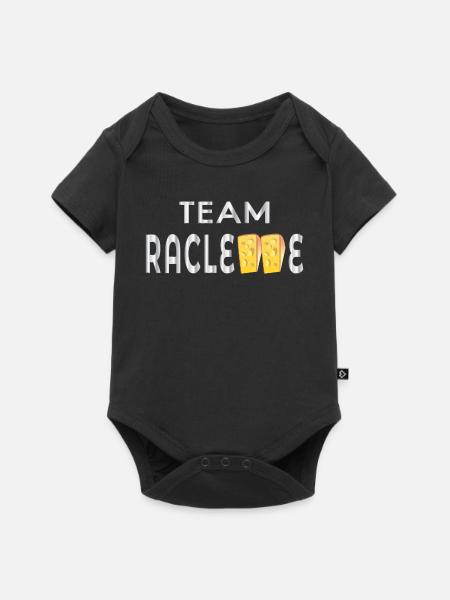 Team Raclette Käse - Baby Premium Kurzarmbody - Schwarz