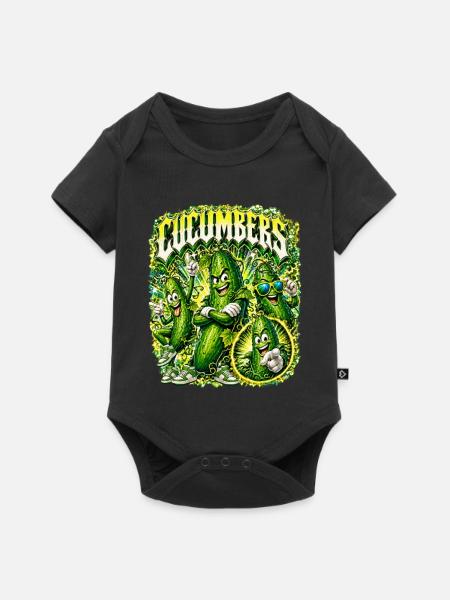 Gurke - Baby Premium Kurzarmbody - Schwarz