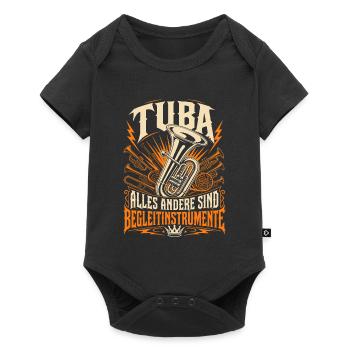 Tuba Spruch Shirt für Tubisten - Baby Premium Kurzarmbody - Schwarz - Vorne