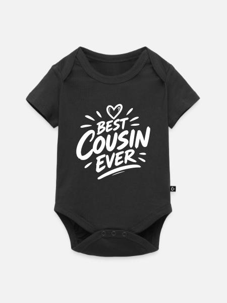 Best Cousin Ever - Baby Premium Kurzarmbody - Schwarz