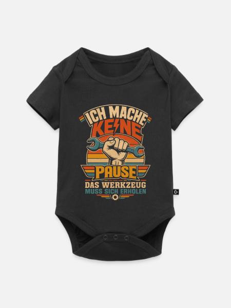 Keine Pause Werkzeug erholt sich - Baby Premium Kurzarmbody - Schwarz