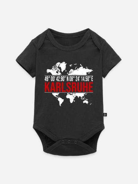 Karlsruhe - Baby Premium Kurzarmbody - Schwarz