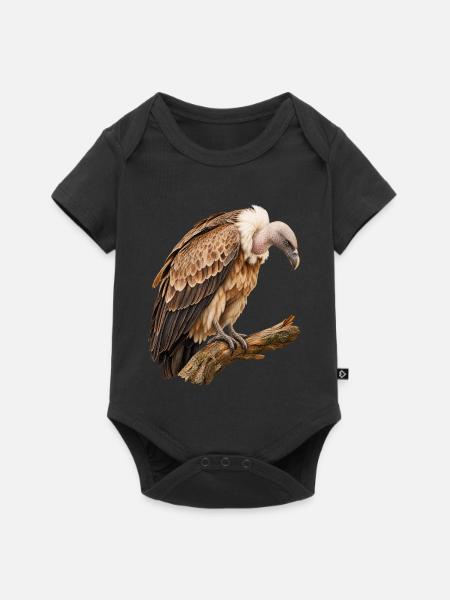 Geier auf dem Ast - Baby Premium Kurzarmbody - Schwarz