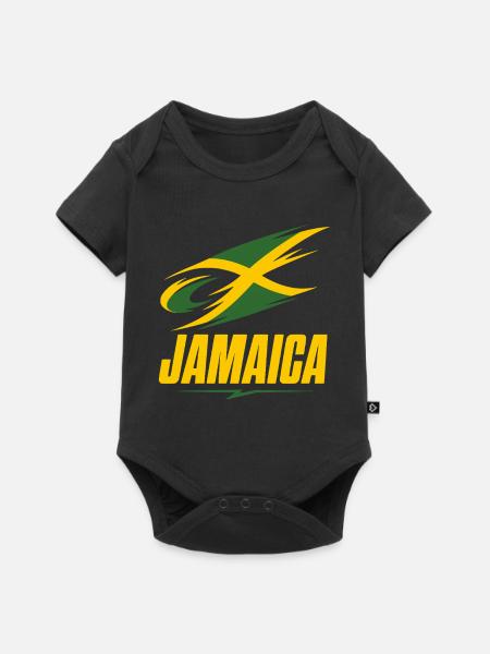 Jamaika - Baby Premium Kurzarmbody - Schwarz